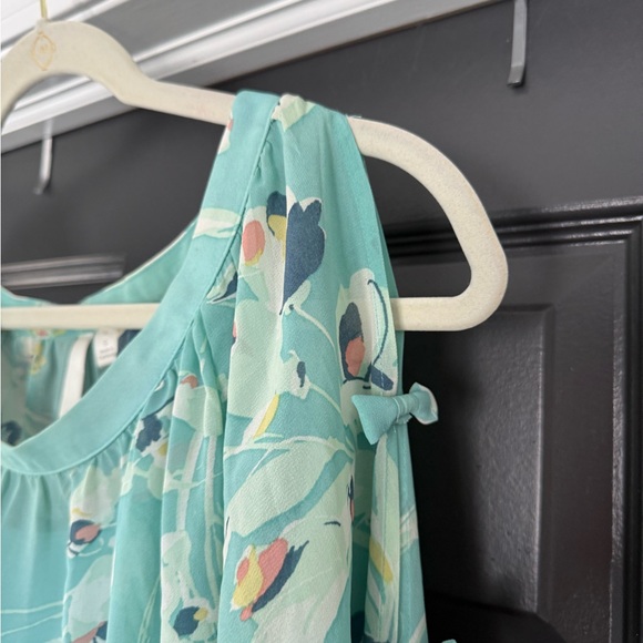 LC Lauren Conrad Women's Floral Bow Sleeve Blouse - Picture 4 of 5